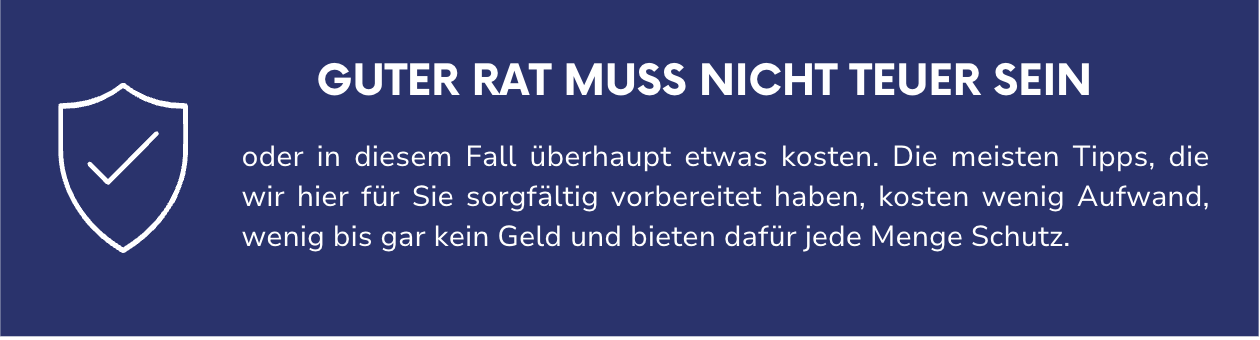 Guter Rat muss nicht teuer sein